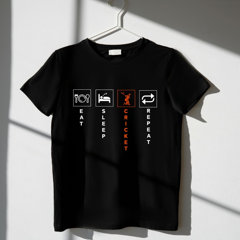 Cricket Lover's Black Tee