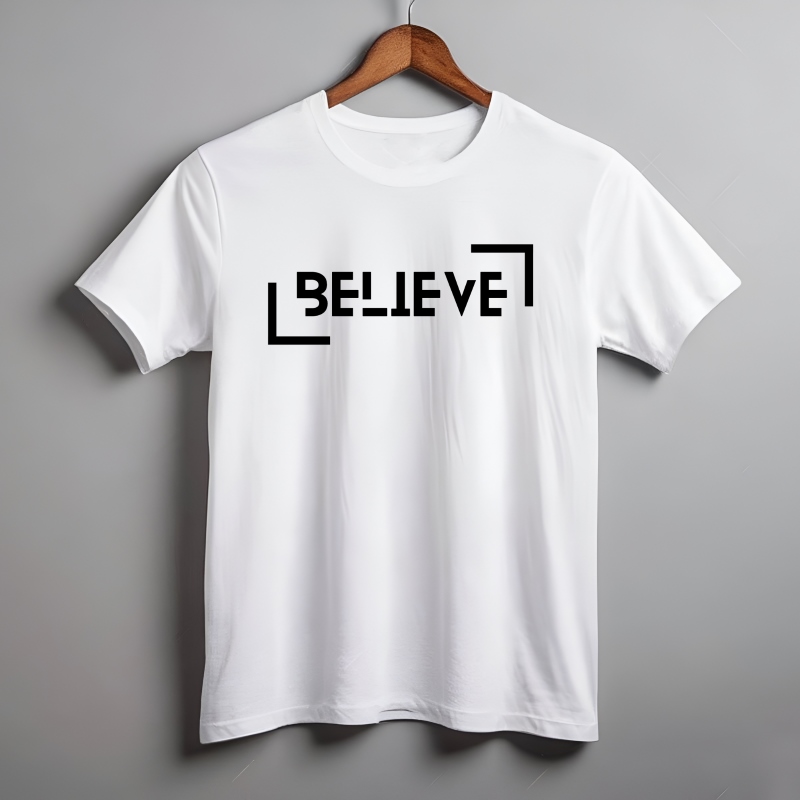 Believe White Tee