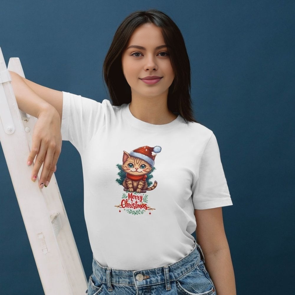 Festive Cat Christmas Tee